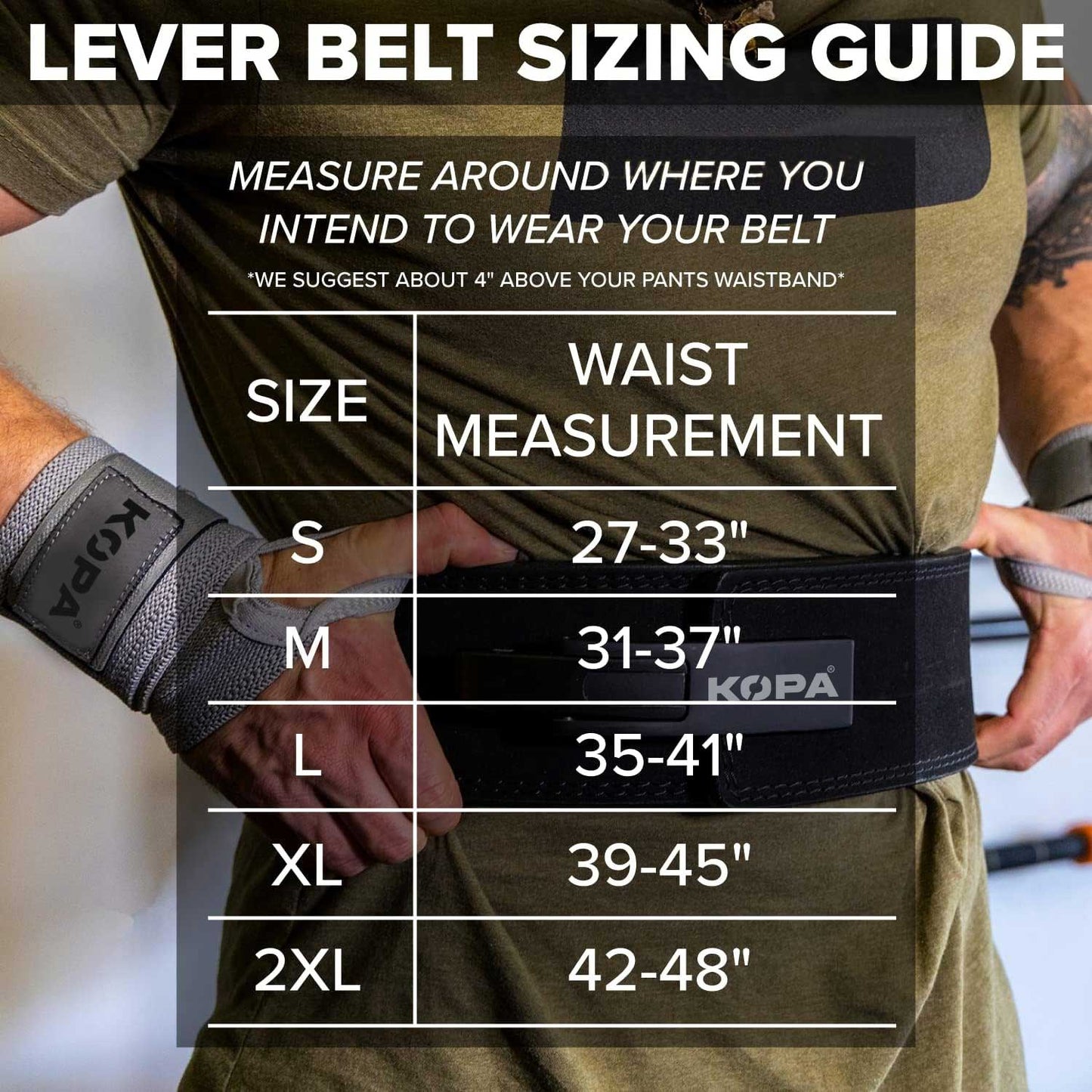 KOPA® Powerlifting PRO-Grade Lever Belt : Superior Craftsmanship