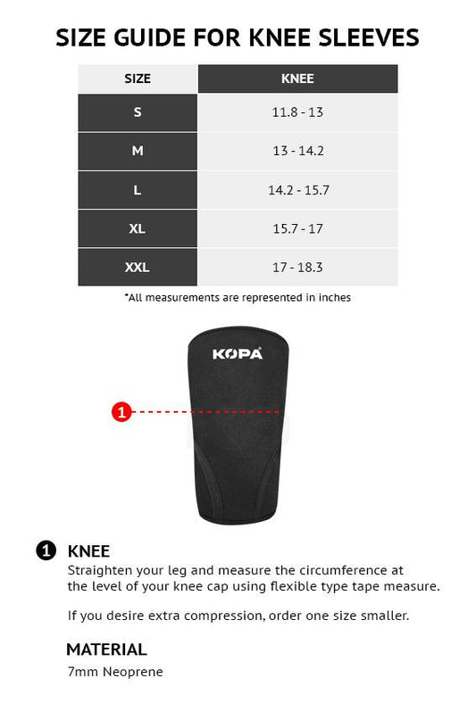 KOPA® 7mm Knee Sleeves : Unmatched Support & Durability